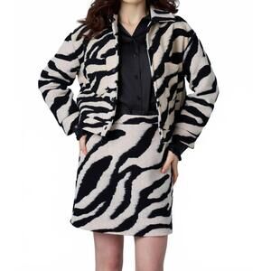 NEW ASTRID women's violet skirt in cream black